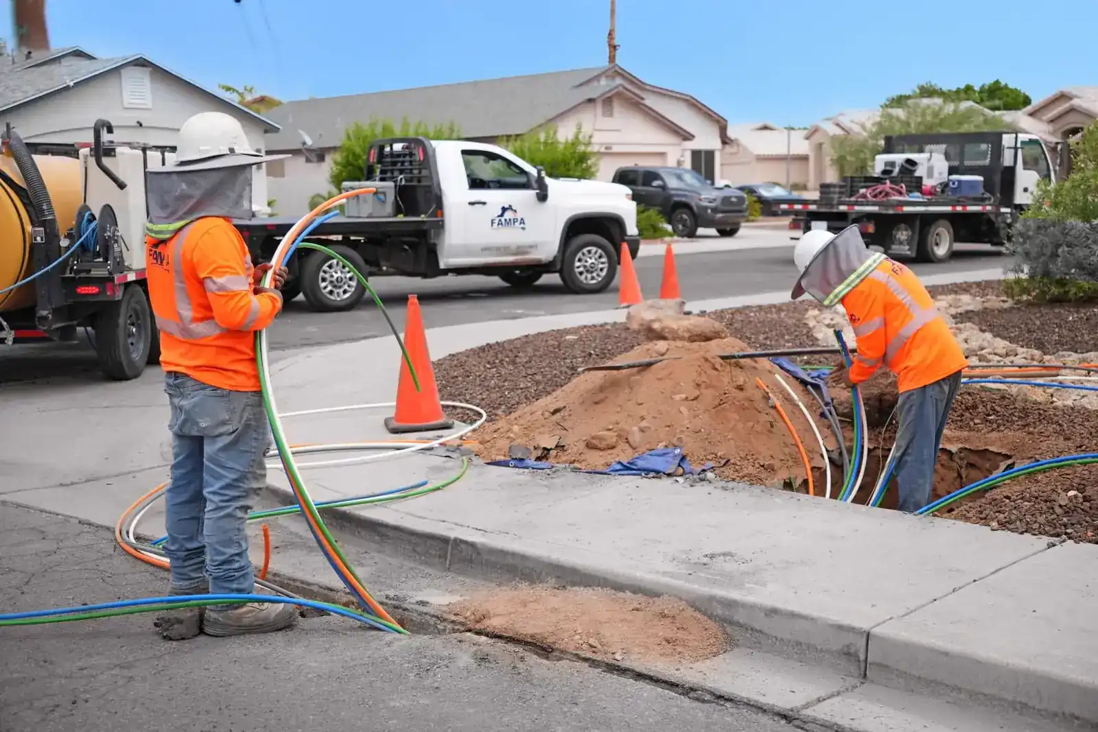 Fampa Construction crew on a Gilbert, Arizona project