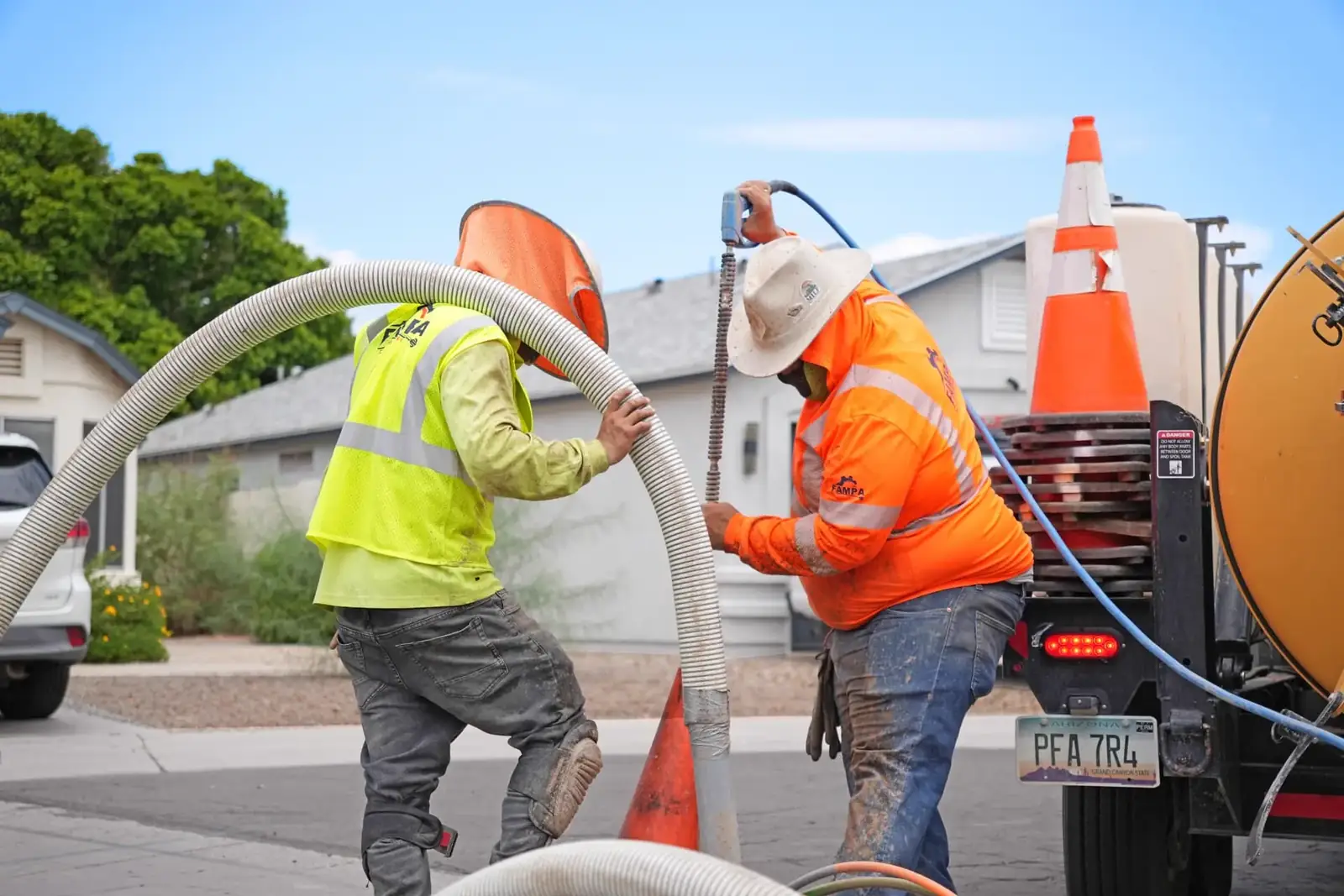Underground utility work in Chandler, Arizona